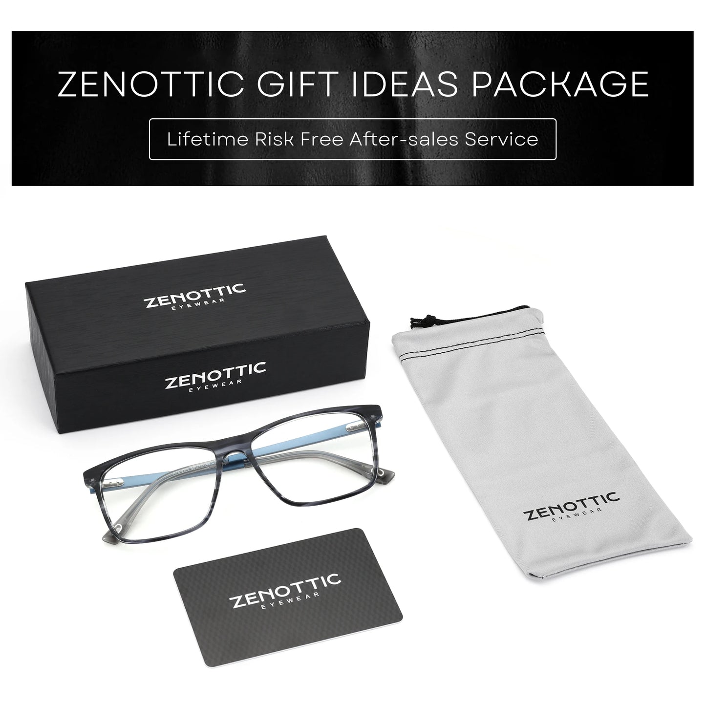 ZENOTTIC Japanese Style Square Glasses