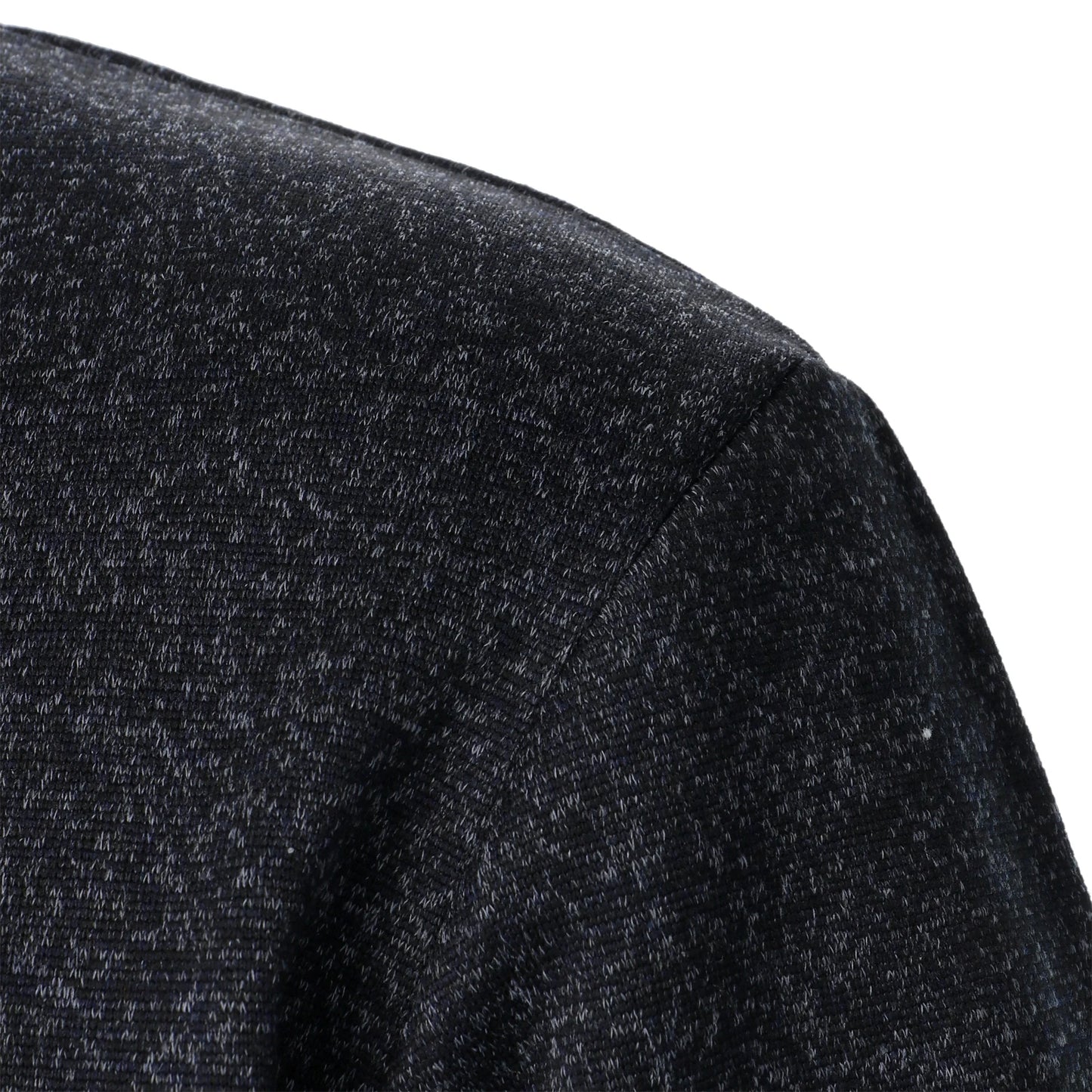 Stand Collar Padded Elbow Sweater