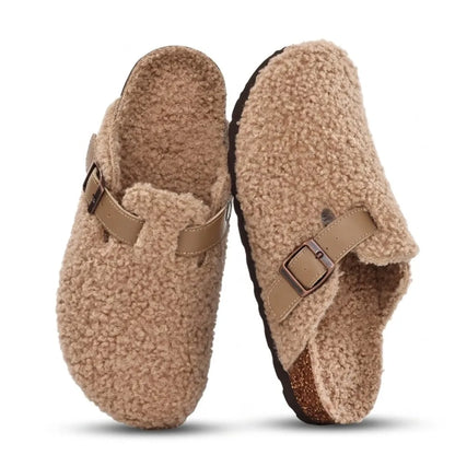 Evshine Winter Women’s Furry Cork Clogs