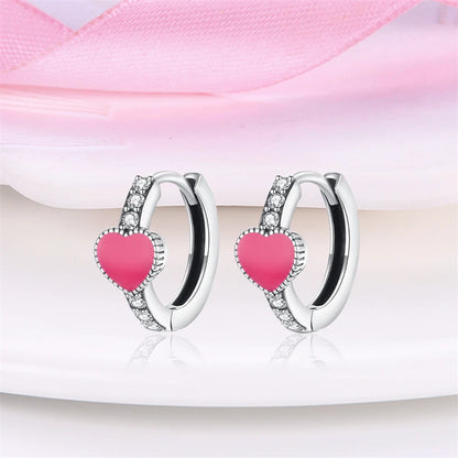 925 Sterling Silver Dancing Bee Hoop Earrings – Cute Enamel Zircon Jewelry