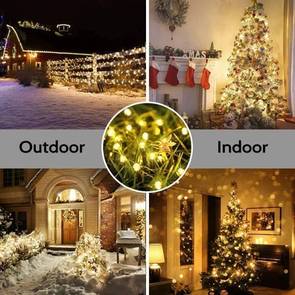 Solar Outdoor String Fairy Lights for Garden & Christmas Decor