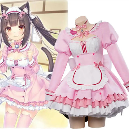 Nekopara Chocola & Vanilla Cat Girl Maid Lolita Cosplay Costume