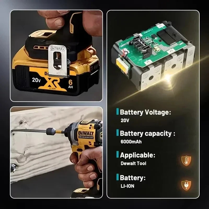 DeWalt 20V Max 6.0Ah Lithium-Ion Power Tool Battery Replacement