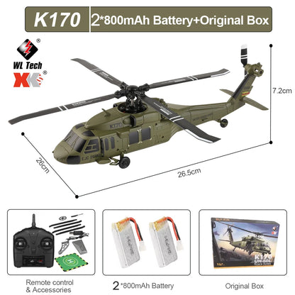 WLtoys K170 UH-60L Black Hawk 4CH Brushless RC Helicopter