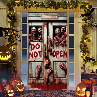 Spooky Ghostly Clown Door Curtain Backdrop