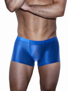 Shiny Glossy Smooth Breathable Boxer Briefs