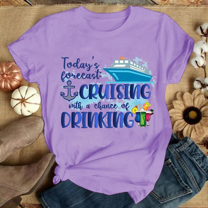 Unisex Casual Cruise Graphic T-Shirt – Short Sleeve Vacation Tee