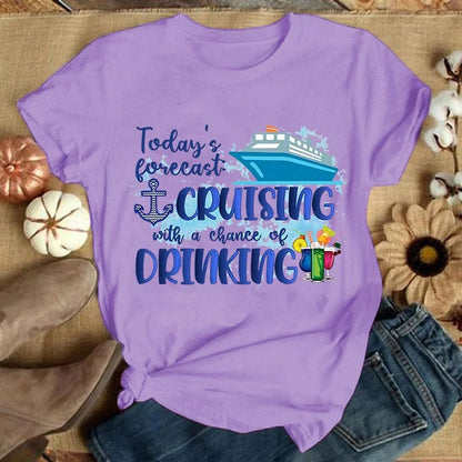 Unisex Casual Cruise Graphic T-Shirt – Short Sleeve Vacation Tee