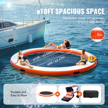 Inflatable Floating Dock 10x8FT Detachable Ladder