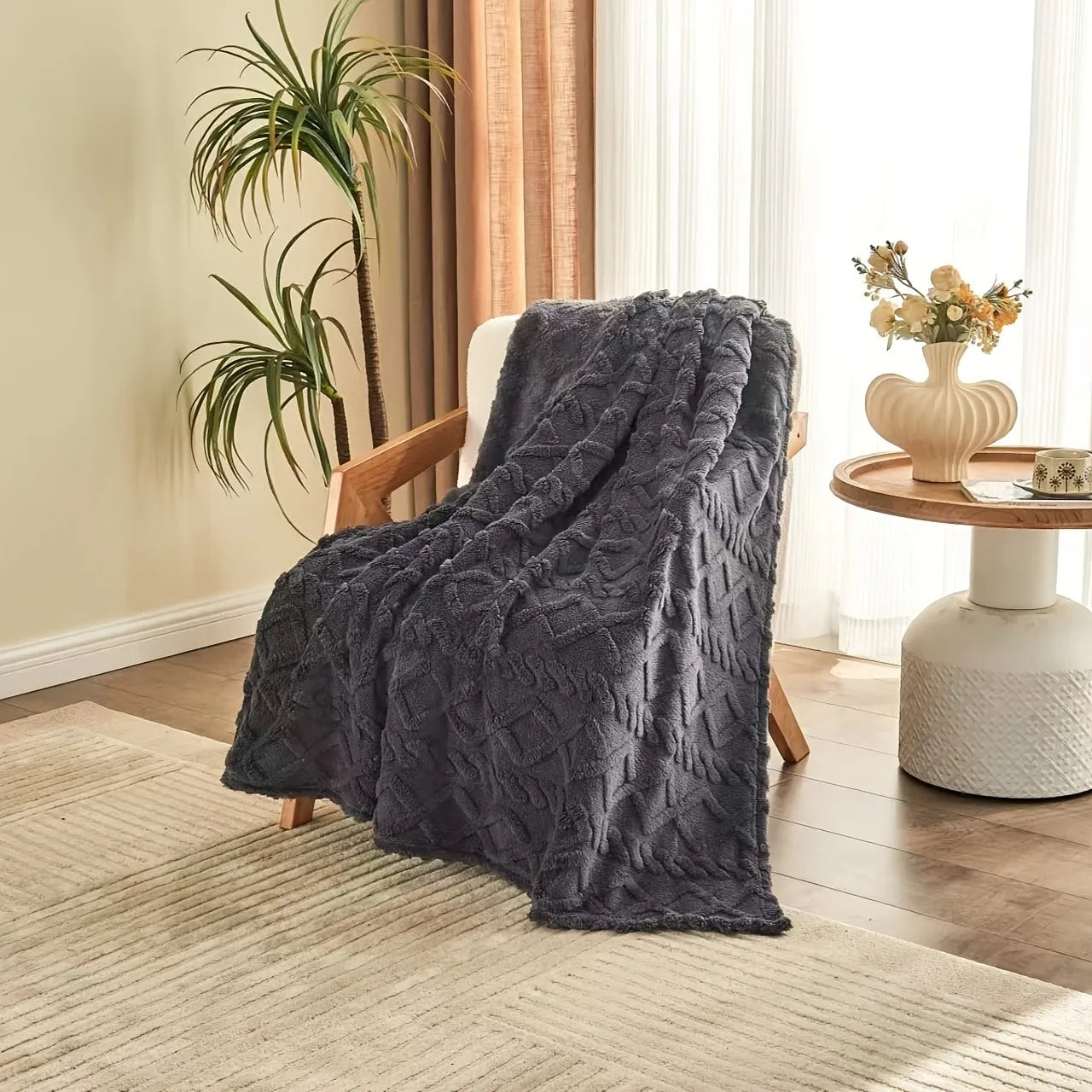 Lamb Fleece Comfortable Soft Plush Thick Blanket