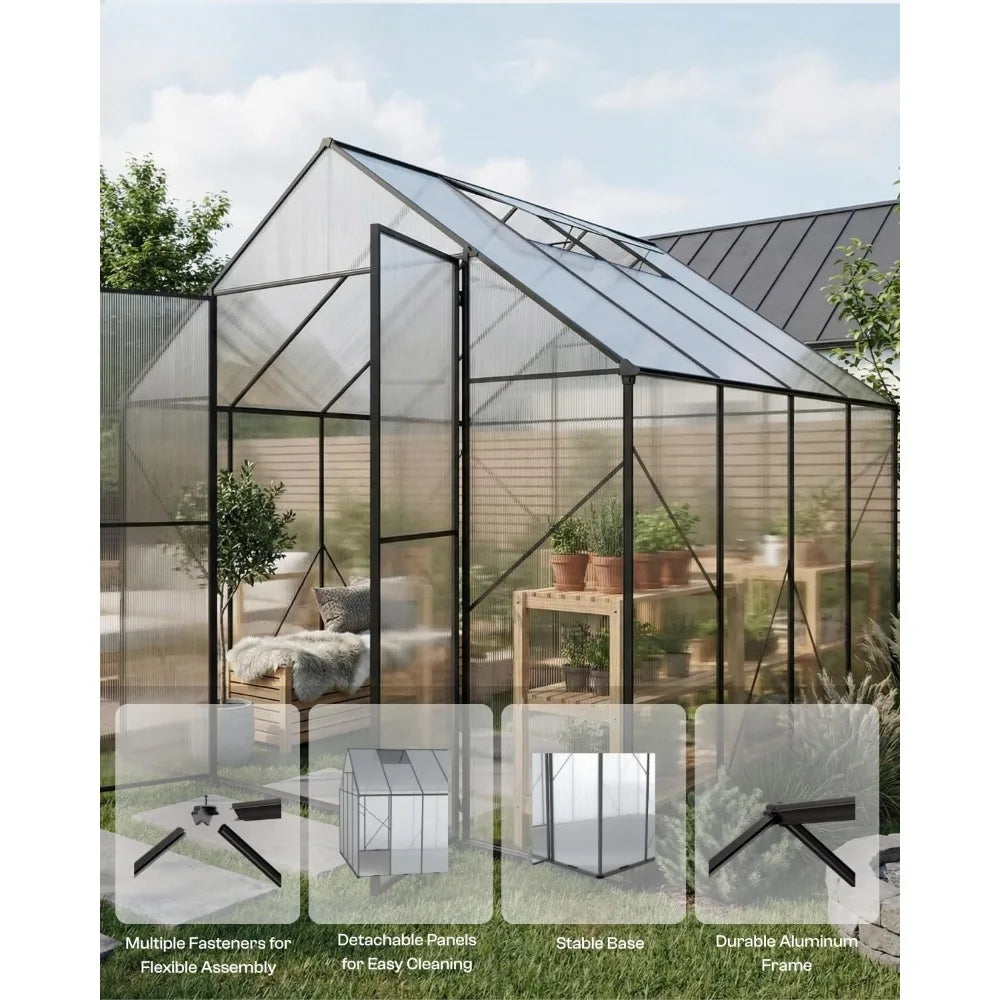 Greenhouse with Aluminum Frame & Roof Vent