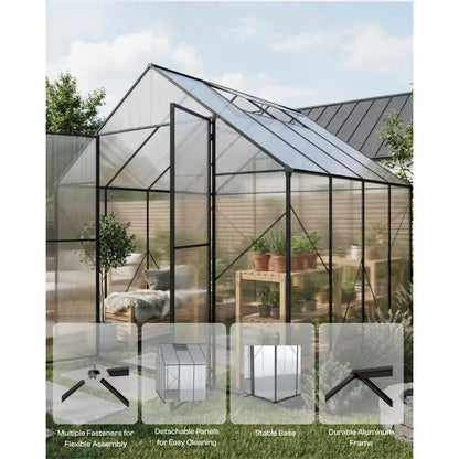 Greenhouse with Aluminum Frame & Roof Vent