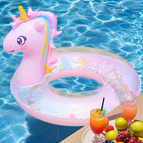 Unicorn Pool Float w/ Biodegradable Glitter