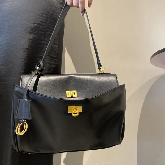 Women's Split Leather Large Capacity Tote Bag & Shoulder Handbag