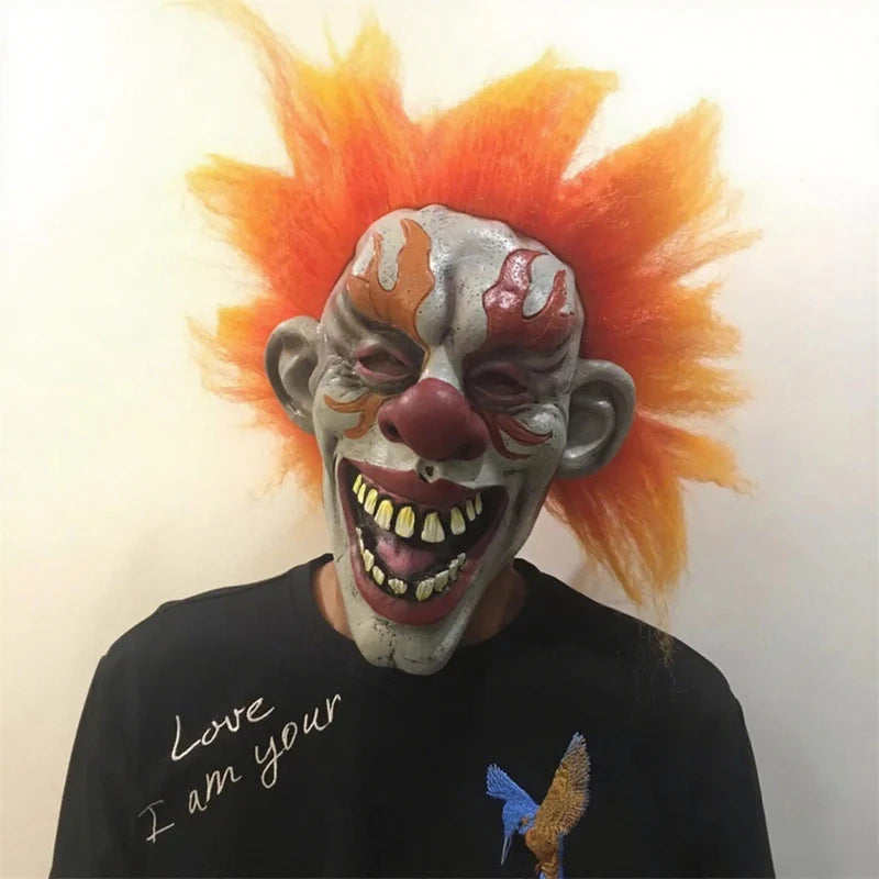 Scary Halloween Evil Clown Latex Full Face Mask