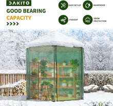7x7x7.3FT Heavy Duty Metal Walk-in Greenhouse with 180g Double Layer Cover
