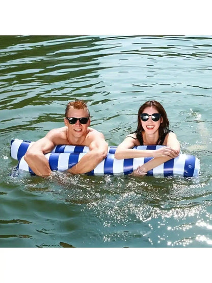 2-in-1 Inflatable Water Hammock & Double Pool Float Lounger