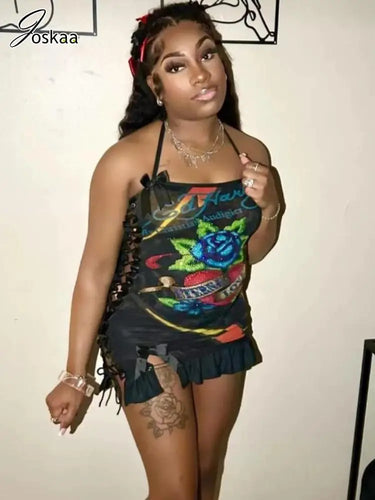 Joskaa Printed Wacky Contrast Dress