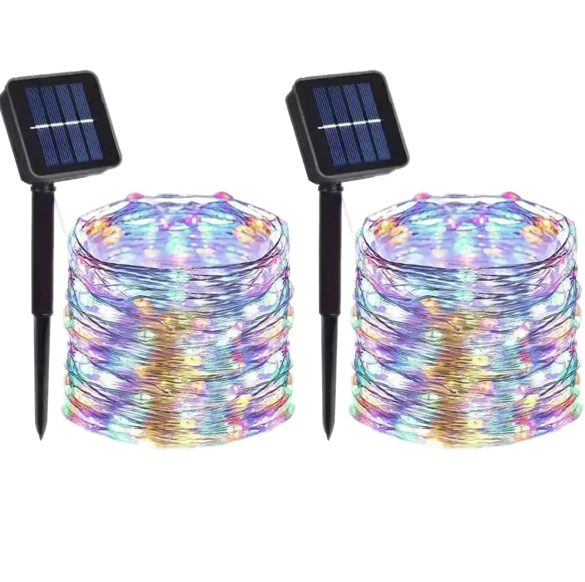 Outdoor Solar LED String Lights - Waterproof Copper Wire Garland