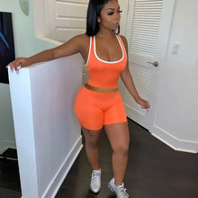 Solid Color Tank Top  & Shorts Set