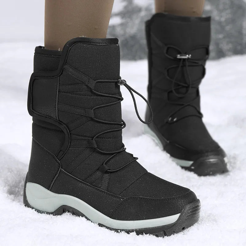 Unisex Waterproof Plush Winter Snow Boots