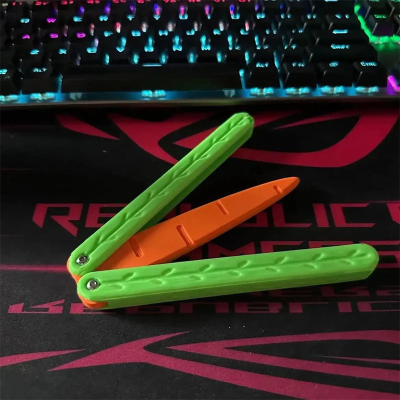 3D Gravity No Edge Butterfly Training Knife