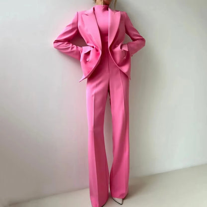 Women's Elegant 2-Piece Double-Breasted Suit Set