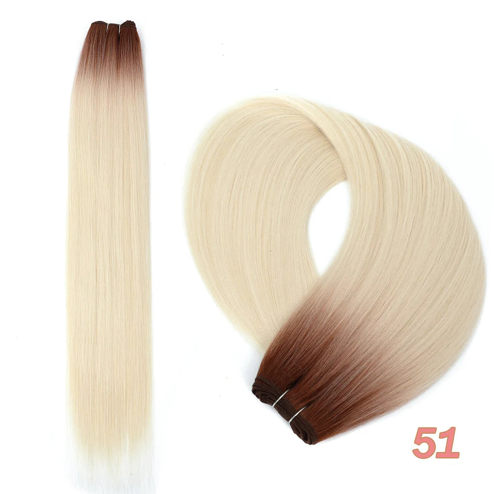 Bone Straight Synthetic Hair Bundles