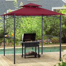 BBQ Gazebo Canopy with LED Light 8x5 Feet Durable and Weather-Resistant