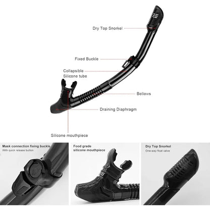 Myopia Diving Mask Snorkel Set with Anti Fog Spray