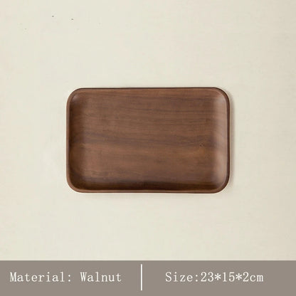HeMu Walnut Beech Whole Wooden Japanese Dining Tray