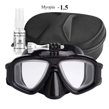 Tempered Lends Diving Mask with GoPro Mount