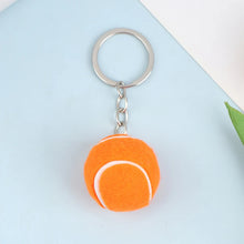 Tennis Ball Metal Keychain