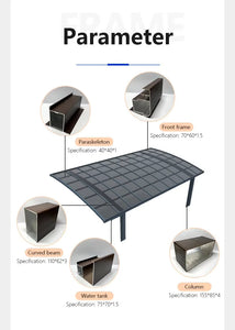 OneAlu Simple Design Gazebo Sunshade