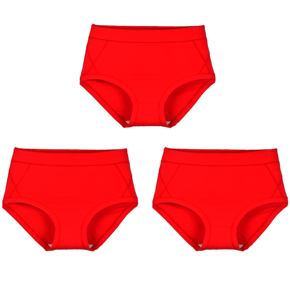 Women's High Waist Cotton Briefs (3-Pack)
