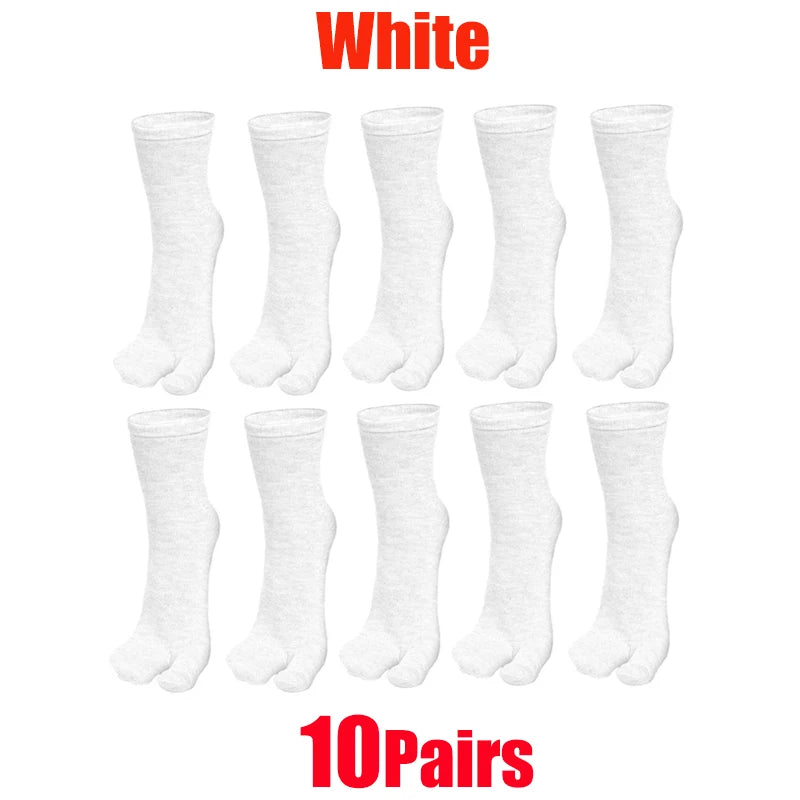 Unisex Japanese Style Cotton Tabi Two-Finger Socks
