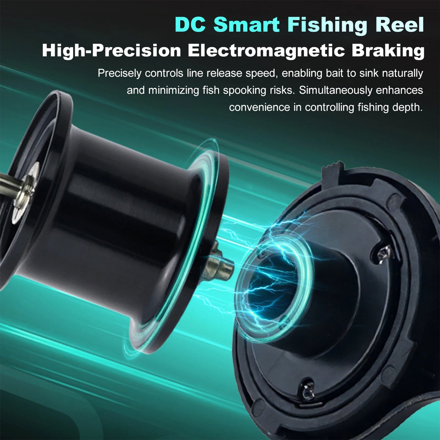 DC Long Cast Self‑Charging Anti Backlash Electronic Brake Baitcasting Reel