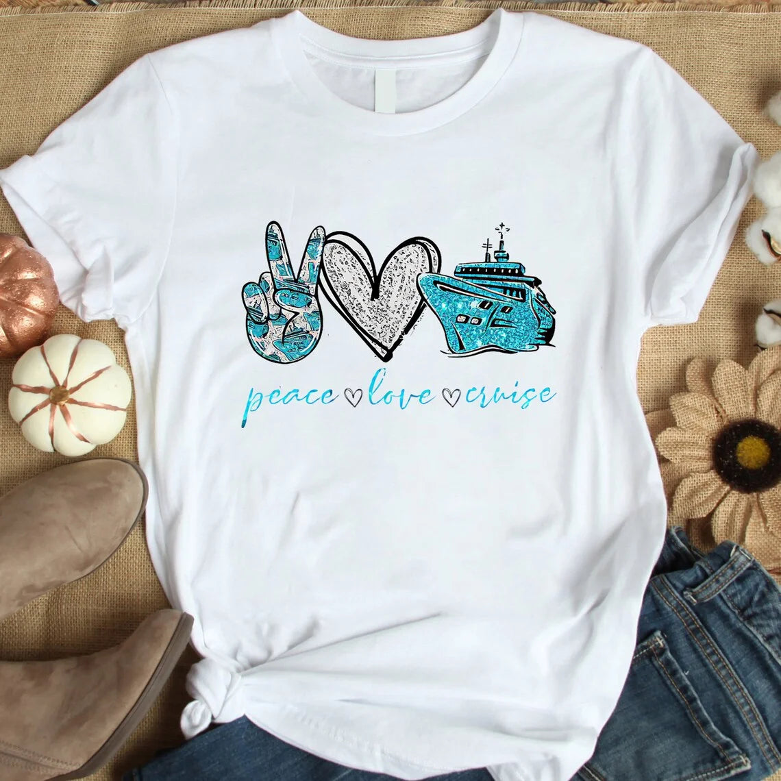 Women’s Spring/Summer Cartoon Graphic T-Shirt – Casual Short Sleeve Top