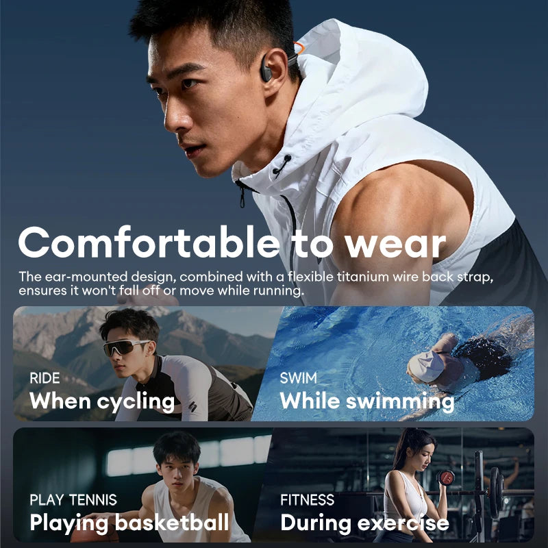 Lenovo S106 IPX8 Waterproof Bone Conduction Swimming Headphones