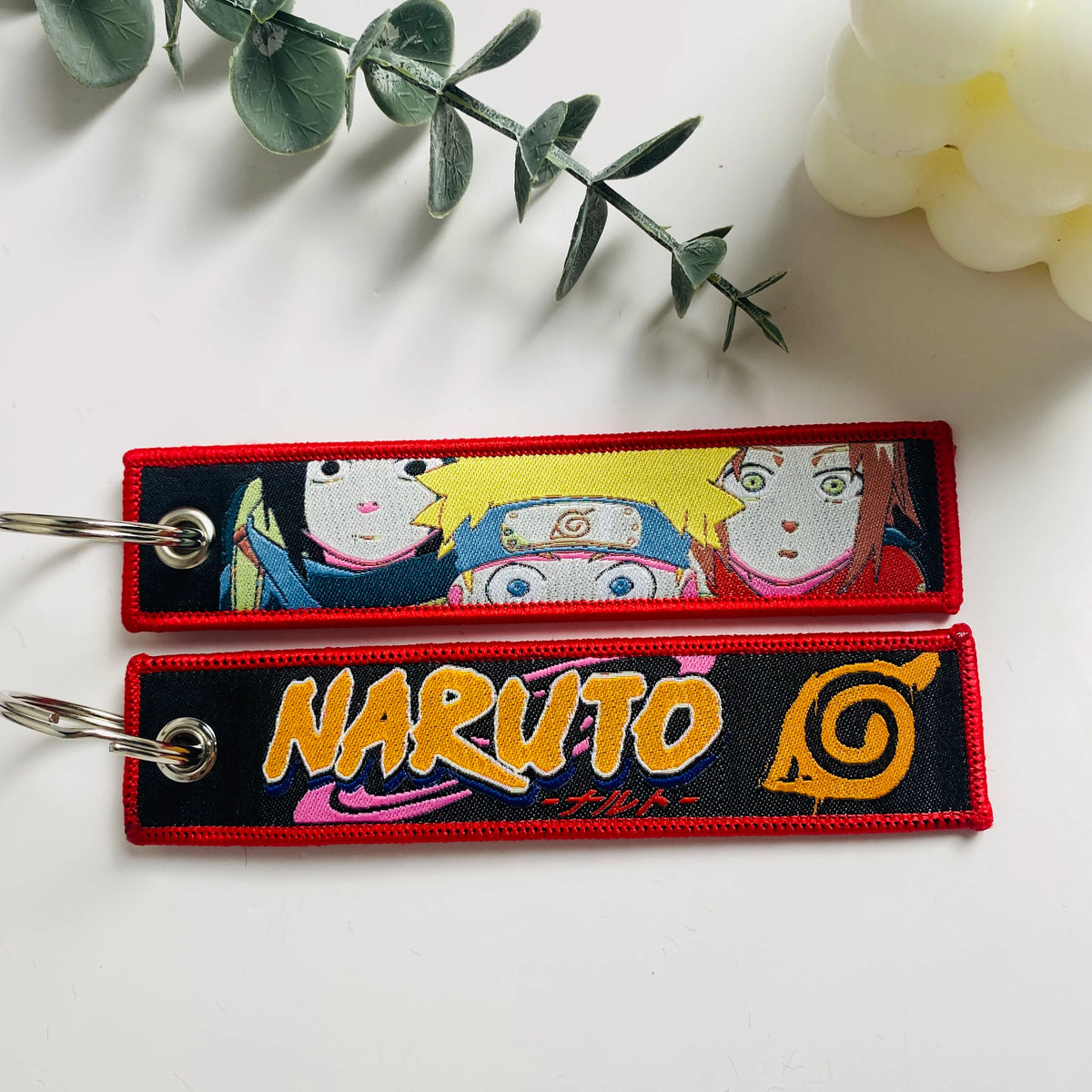 Anime Character Embroidered Key Tag