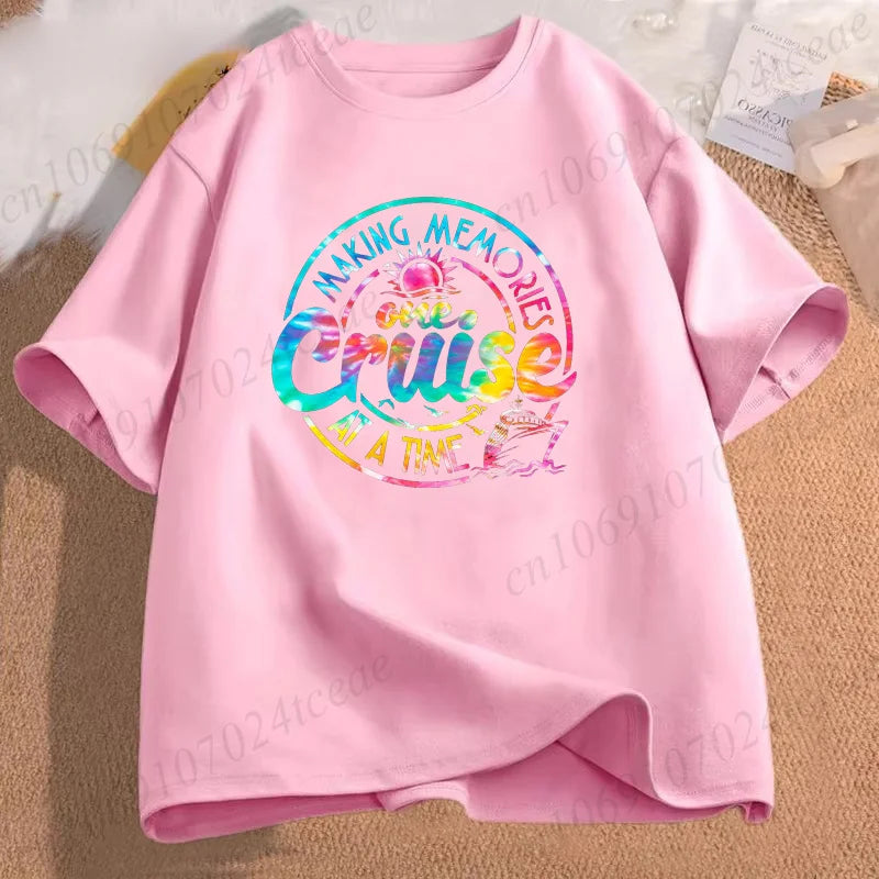 Women’s Spring/Summer Cartoon Graphic T-Shirt – Casual Short Sleeve Top