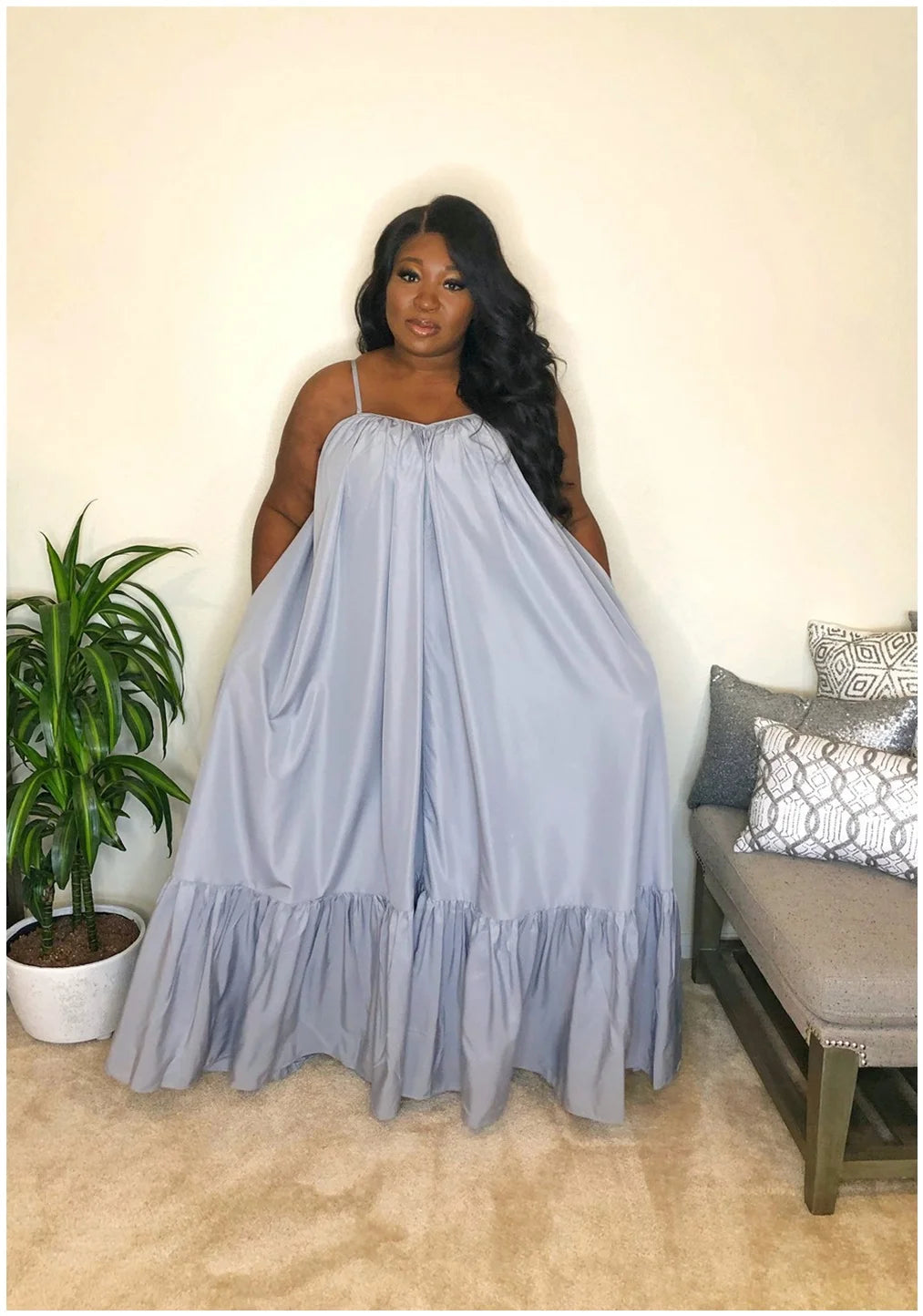 Loose Long Candy Color Dress