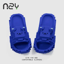 Building Block Pixel Bear Slippers