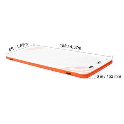VEVOR Inflatable Floating Mat with Detachable Ladder