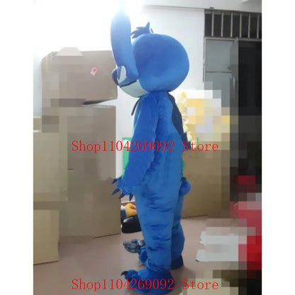 Adult Blue Cartoon Mascot Costume – Full Body Party Outfit