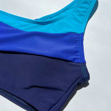 2Pce One Shoulder Cutout Color Block Swimwear