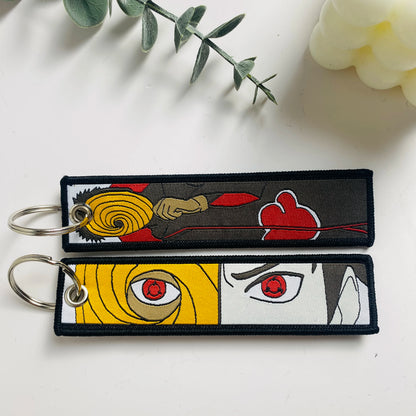 Anime Character Embroidered Key Tag