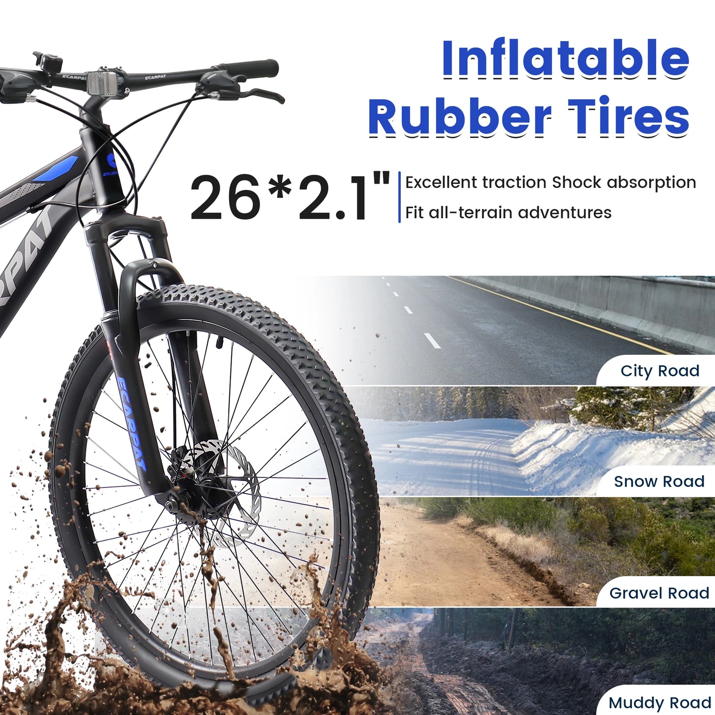 Ecarpat Dual Full Suspension 21-Speed Mountain Bike