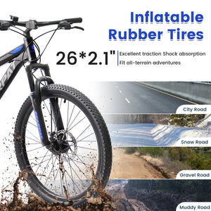 Ecarpat Dual Full Suspension 21-Speed Mountain Bike