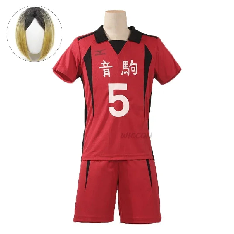 Anime Nekoma High School Volleyball Jersey Cosplay Costume Set